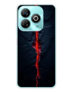 Чехол для ZTE Blade A75 с картинкой «Kрасная лавовая трещина»