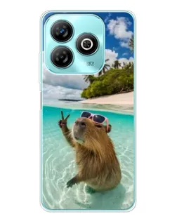 Чехол для ZTE Blade A75 с картинкой «Капибара на море» Чехол для ZTE Blade A75 с картинкой «Капибара на море»