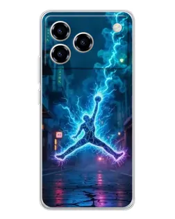Чехол для ZTE Blade A76 с картинкой «Jordan Gold Jumpman»