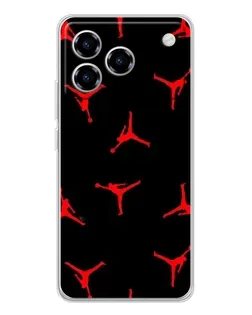 Чехол для ZTE Blade A76 с картинкой «Jordan Red Pattern»