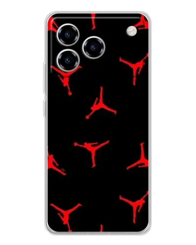 Чехол для ZTE Blade A76 с картинкой «Jordan Red Pattern»