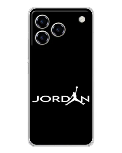 Чехол для ZTE Blade A76 с картинкой «Jordan White Logo»