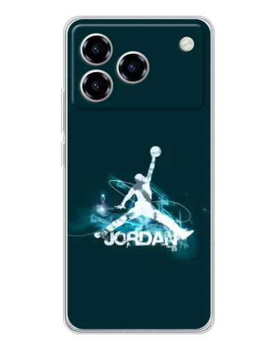 Чехол для ZTE Blade A76 с картинкой «Jordan Blue Fire»