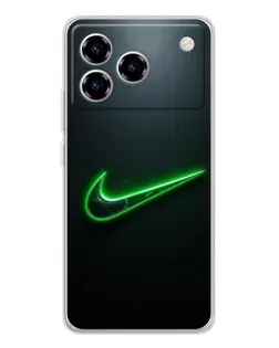 Чехол для ZTE Blade A76 с картинкой «Неоновый контур Nike»
