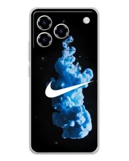 Чехол для ZTE Blade A76 с картинкой «Nike и синий дым» Чехол для ZTE Blade A76 с картинкой «Nike и синий дым»