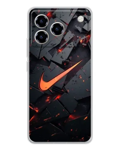Чехол для ZTE Blade A76 с картинкой «Nike — эффект разломов» Чехол для ZTE Blade A76 с картинкой «Nike — эффект разломов»