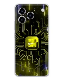 Чехол для ZTE Blade A76 с картинкой «Nike — золотая искра» Чехол для ZTE Blade A76 с картинкой «Nike — золотая искра»