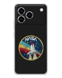 Чехол для ZTE Blade A76 с картинкой «NASA — эмблема миссии»