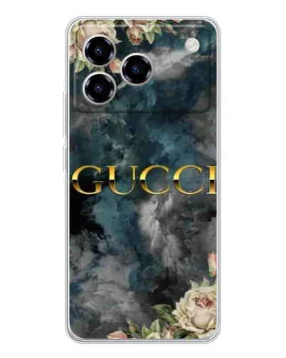 Чехол для ZTE Blade A76 с картинкой «Абстрактные цветы Gucci» Чехол для ZTE Blade A76 с картинкой «Абстрактные цветы Gucci»