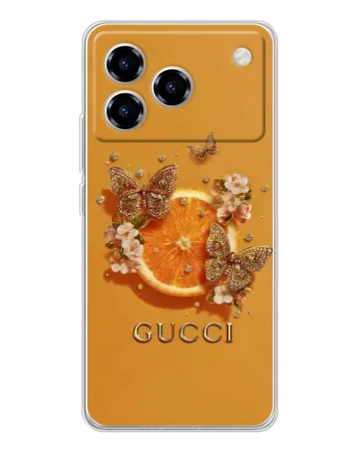 Чехол для ZTE Blade A76 с картинкой «Gucci — золотые бабочки» Чехол для ZTE Blade A76 с картинкой «Gucci — золотые бабочки»
