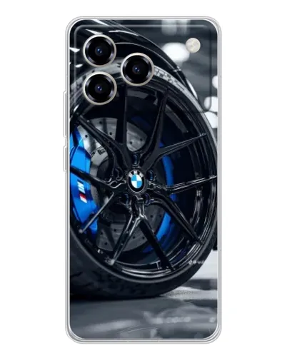 Чехол для ZTE Blade A76 с картинкой «Колесо BMW вблизи»