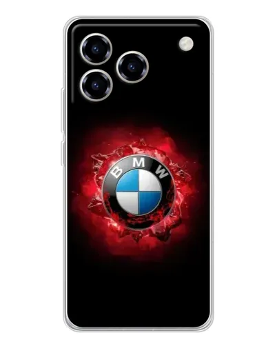Чехол для ZTE Blade A76 с картинкой «Логотип BMW — вспышка»