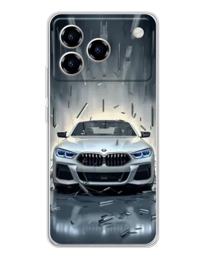 Чехол для ZTE Blade A76 с картинкой «BMW в свете фар»