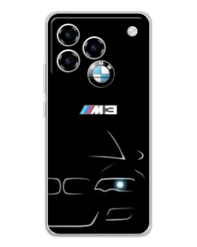Чехол для ZTE Blade A76 с картинкой «Минималистичный принт BMW M3»