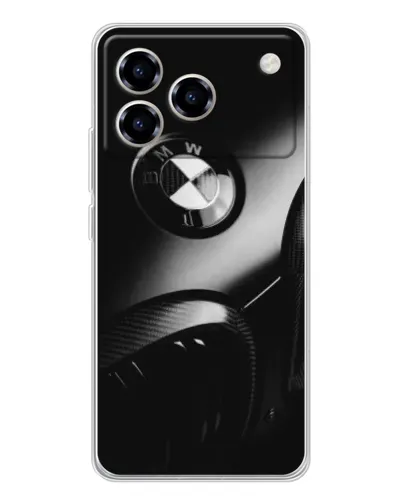 Чехол для ZTE Blade A76 с картинкой «Эмблема BMW — макро»