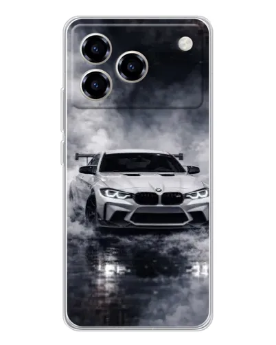 Чехол для ZTE Blade A76 с картинкой «BMW сквозь туман»