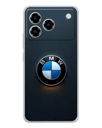 Чехол для ZTE Blade A76 с картинкой «Логотип BMW — минимализм»