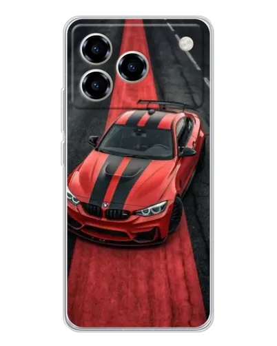 Чехол для ZTE Blade A76 с картинкой «BMW на красной дорожке»