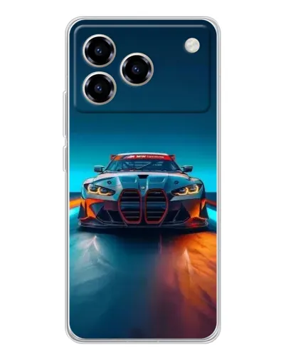 Чехол для ZTE Blade A76 с картинкой «BMW — огни неона» Чехол для ZTE Blade A76 с картинкой «BMW — огни неона»