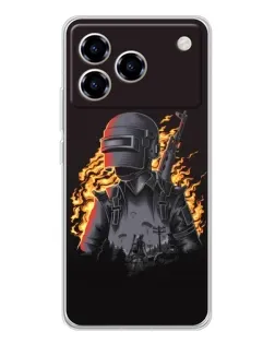 Чехол для ZTE Blade A76 с картинкой «PUBG — огненный силуэт» Чехол для ZTE Blade A76 с картинкой «PUBG — огненный силуэт»