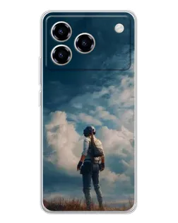Чехол для ZTE Blade A76 с картинкой «Герой PUBG на скале» Чехол для ZTE Blade A76 с картинкой «Герой PUBG на скале»
