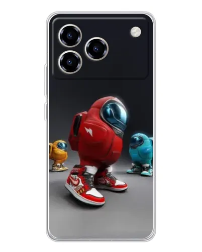 Чехол для ZTE Blade A76 с картинкой «Among Us — 3D стиль»