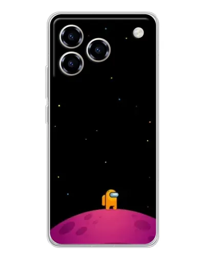 Чехол для ZTE Blade A76 с картинкой «Одинокий герой на планете»