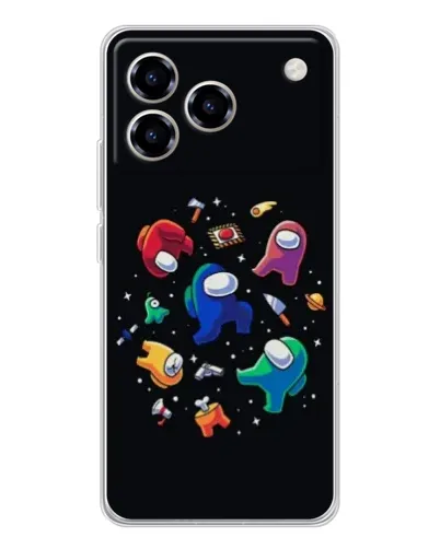 Чехол для ZTE Blade A76 с картинкой «Among Us космос»