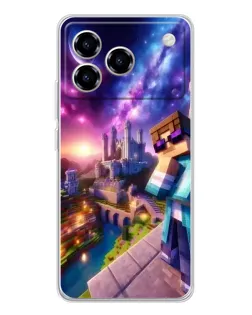 Чохол для ZTE Blade A76 з картинкою «Стів та космос» Чохол для ZTE Blade A76 з картинкою «Стів та космос»