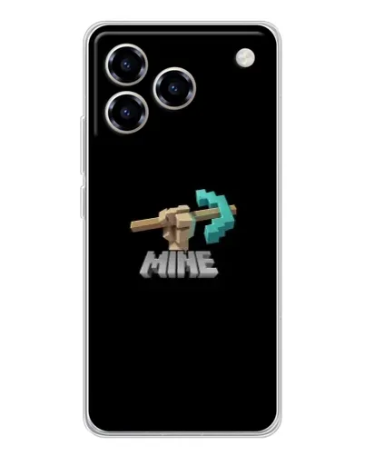 Чехол для ZTE Blade A76 с картинкой «Алмазная кирка»