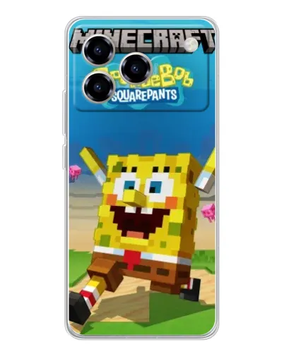 Чохол для ZTE Blade A76 з картинкою «Губка Боб Minecraft» Чохол для ZTE Blade A76 з картинкою «Губка Боб Minecraft»