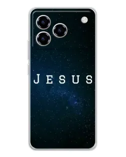 Чехол для ZTE Blade A76 с картинкой «Звездное небо Jesus»