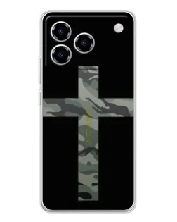 Чехол для ZTE Blade A76 с картинкой «Милитари Крест»