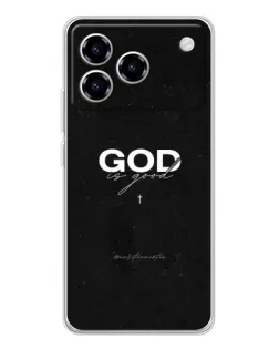 Чехол для ZTE Blade A76 с картинкой «GOD — Бог над всем»