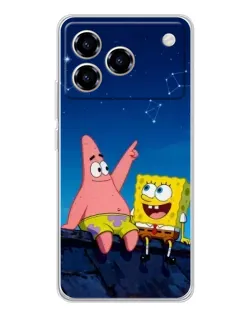 Чехол для ZTE Blade A76 с картинкой «Губка Боб и Патрик ночью» Чехол для ZTE Blade A76 с картинкой «Губка Боб и Патрик ночью»