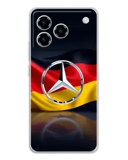 Чехол для ZTE Blade A76 с картинкой «Mercedes — флаг Германии» Чехол для ZTE Blade A76 с картинкой «Mercedes — флаг Германии»