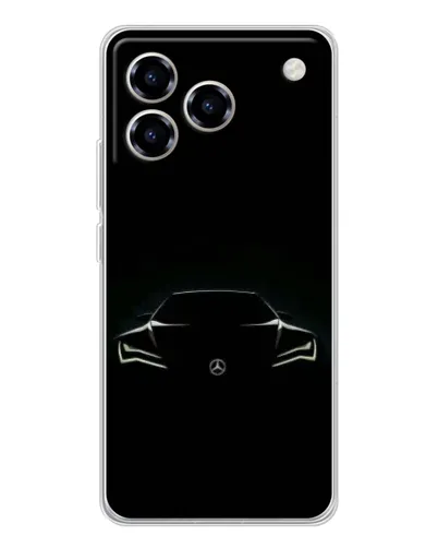 Чехол для ZTE Blade A76 с картинкой «Mercedes — силуэт авто» Чехол для ZTE Blade A76 с картинкой «Mercedes — силуэт авто»