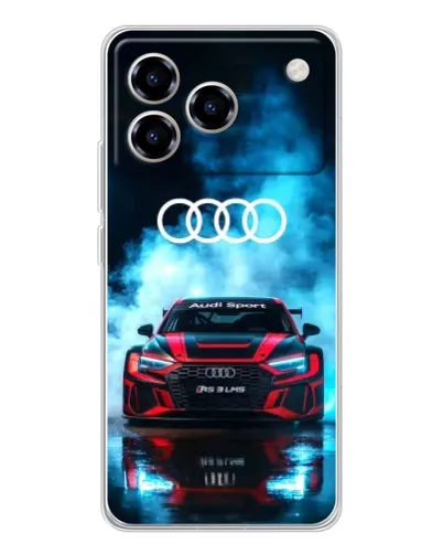 Чехол для ZTE Blade A76 с картинкой «Audi Sport — неон»