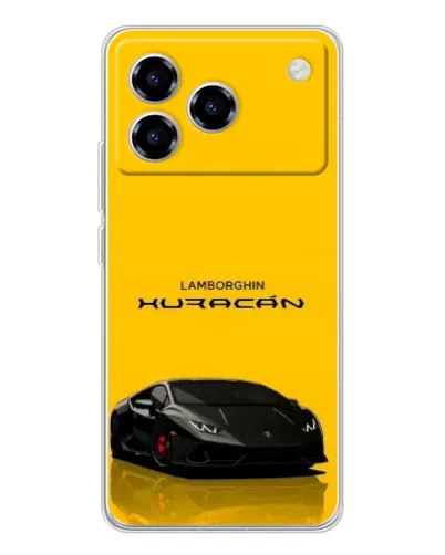 Чехол для ZTE Blade A76 с картинкой «Lamborghini Huracan черный»
