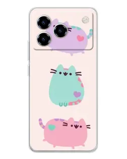 Чехол для ZTE Blade A76 с картинкой «Pusheen трио» Чехол для ZTE Blade A76 с картинкой «Pusheen трио»