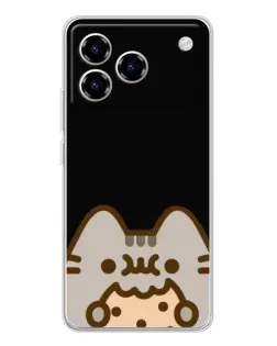 Чехол для ZTE Blade A76 с картинкой «Пушин на черном»