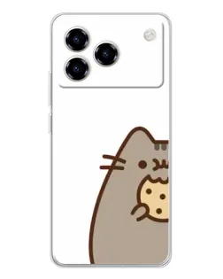 Чехол для ZTE Blade A76 с картинкой «Пушин с печеньем»
