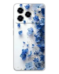 Чехол для ZTE Blade A76 с картинкой «Голубой цветочный каскад» Чехол для ZTE Blade A76 с картинкой «Голубой цветочный каскад»