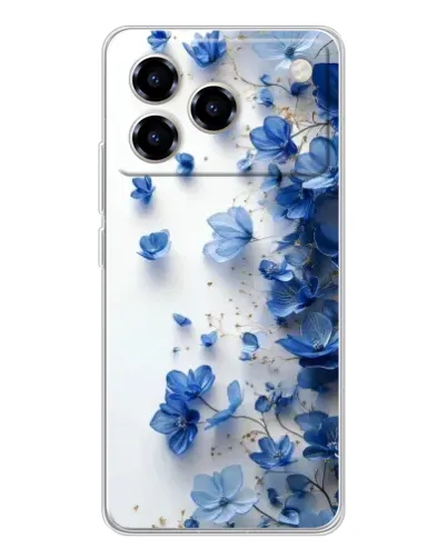 Чехол для ZTE Blade A76 с картинкой «Голубой цветочный каскад» Чехол для ZTE Blade A76 с картинкой «Голубой цветочный каскад»