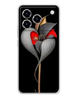 Чехол для ZTE Blade A76 с картинкой «Серебряный фантазийный цветок» Чехол для ZTE Blade A76 с картинкой «Серебряный фантазийный цветок»