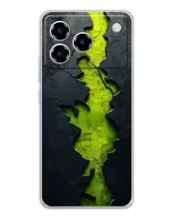 Чехол для ZTE Blade A76 с картинкой «Салатовый разлом скалы» Чехол для ZTE Blade A76 с картинкой «Салатовый разлом скалы»