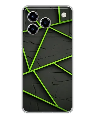 Чохол для ZTE Blade A76 з картинкою «Зелені геометричні лінії» Чохол для ZTE Blade A76 з картинкою «Зелені геометричні лінії»