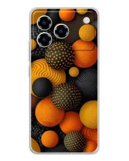 Чехол для ZTE Blade A76 с картинкой «Объемные оранжевые сферы» Чехол для ZTE Blade A76 с картинкой «Объемные оранжевые сферы»
