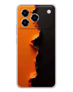 Чехол для ZTE Blade A76 с картинкой «Оранжевый разлом» Чехол для ZTE Blade A76 с картинкой «Оранжевый разлом»