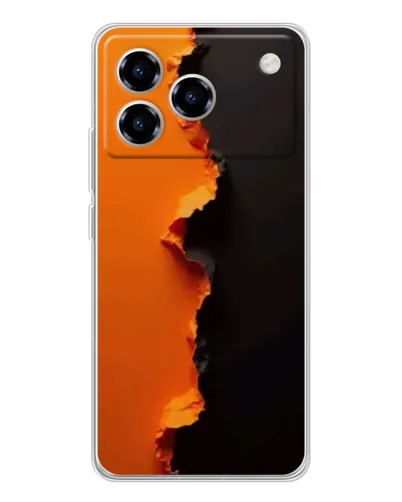 Чохол для ZTE Blade A76 з картинкою «Помаранчевий розлом» Чохол для ZTE Blade A76 з картинкою «Помаранчевий розлом»
